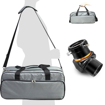 Astromania 2" 45-Degree Erecting Prism Diagonal - Bundle with - Transport Bag for 1.25" Eyepiece and 2" Eyepiece - Eyepiece Carry Case