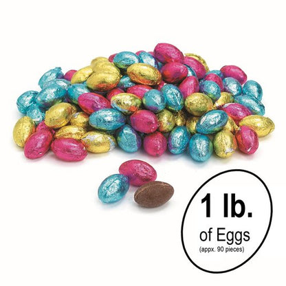 Fun Express Chocolate Candy Eggs Individually Wrapped - Indulge in 60 Irresistible Foil