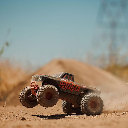 ARRMA RC Truck 1/10 Quake 223S 2WD RTR (Battery and Charger Not Included) Brushless Monster Truck Red ARA3537T1