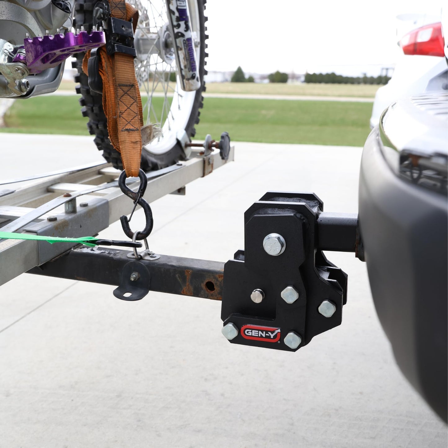 GEN-Y Hitch Cargo Carrier Hitch for 2-Inch Receiver - 7,000 LBS Overall Towing Capacity, 300 LBS Cargo & 700 LBS Towing Tongue Weight Capacity, Black