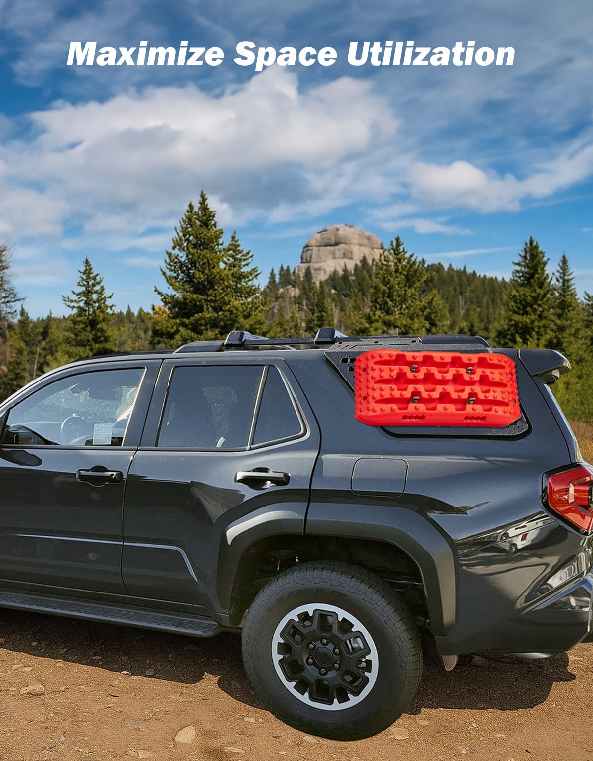 JOYTUTUS Rear Window Molle Panel Kit Compatible with 2025-2026 4Runner 6th Gen Exterior Modular Storage Cargo Rack | 4 Recovery Board Accessories(Not for Trailhunter)