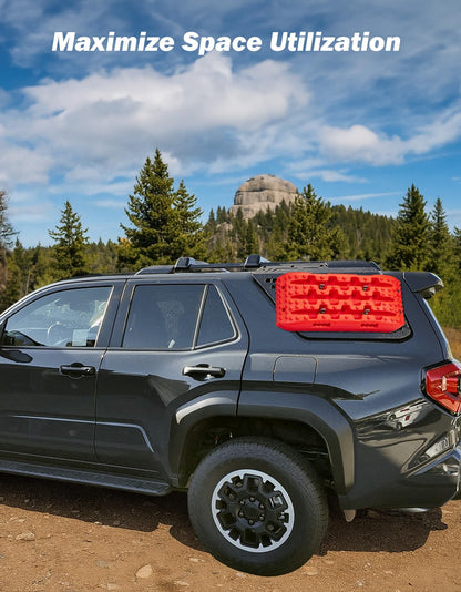 JOYTUTUS Rear Window Molle Panel Kit Compatible with 2025-2026 4Runner 6th Gen Exterior Modular Storage Cargo Rack | 4 Recovery Board Accessories(Not for Trailhunter)