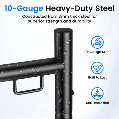 Truck Ladder Rack, 800 lbs Capacity Extendable Ladder Rack for Truck, Universal Adjustable Pickup Truck Bed Ladder Rack, Heavy Duty Steel Construction, No Drilling Required
