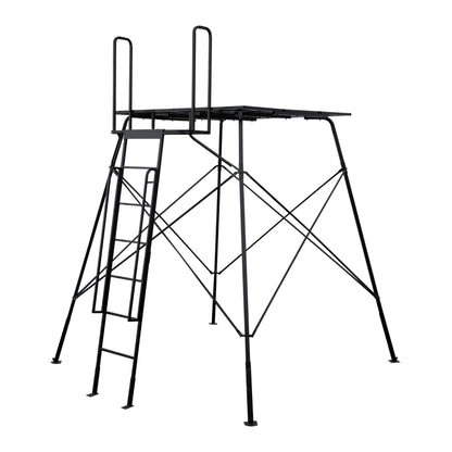CAGE™ 2.0 Permanent Hub Blinds, 8' Tower, Hunting Tower, 66" x 66" Platform, 800 lb. Capacity, Easy to Assemble, Heavy-Duty Steel Mesh, 66" x 66". CRD30T