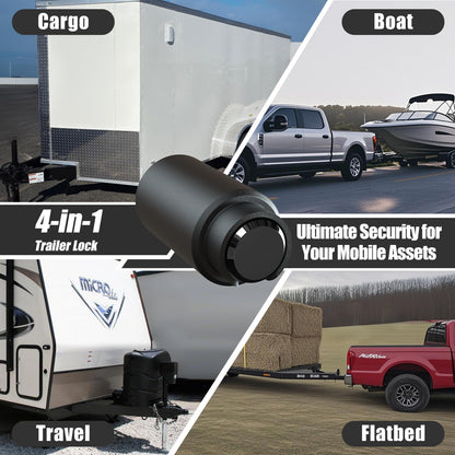 NiwNiw 2516-B Heavy Duty Trailer Hitch Lock 2-5/16 Inch Bulldog or Ram Ball Coupler Anti-Theft,Travel RV/Camper/Boat/Truck/ATV/UTV/Flatbed/Cargo/Dump/Utility Trailer Tongue Lock Secure Design