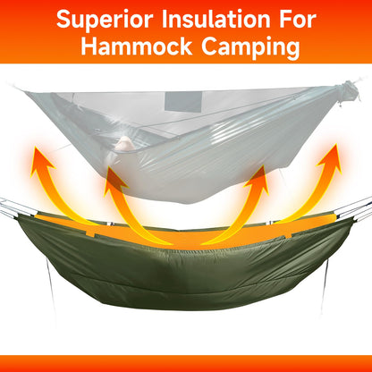 11Ft All-in-one Hammock Tent with Underquilt, Warm Insulation Ultralight 4 Season Under Quilt for Hammocks, Portable for Hiking, Backpacking