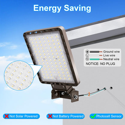 Dream Eeve 240W LED Parking Lot Light Trunnion Mount Dusk to Dawn 5000K Led Parking Lot Lights Outdoor Area Commercial Security IP65 Waterproof 100-277V 36000LM