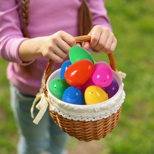 Biubumtu 24Pcs Plastic Bright Easter Eggs Assortment, 3.15'' Fillable Easter Eggs Empty Bulk, Perfect for Easter Egg Hunt/Surprise Egg