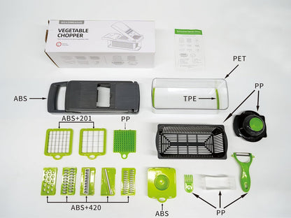 AHA Lifestyles 16-in-1 Vegetable Chopper | Versatile Slicer & Spiralizer for Quick Meal Prep