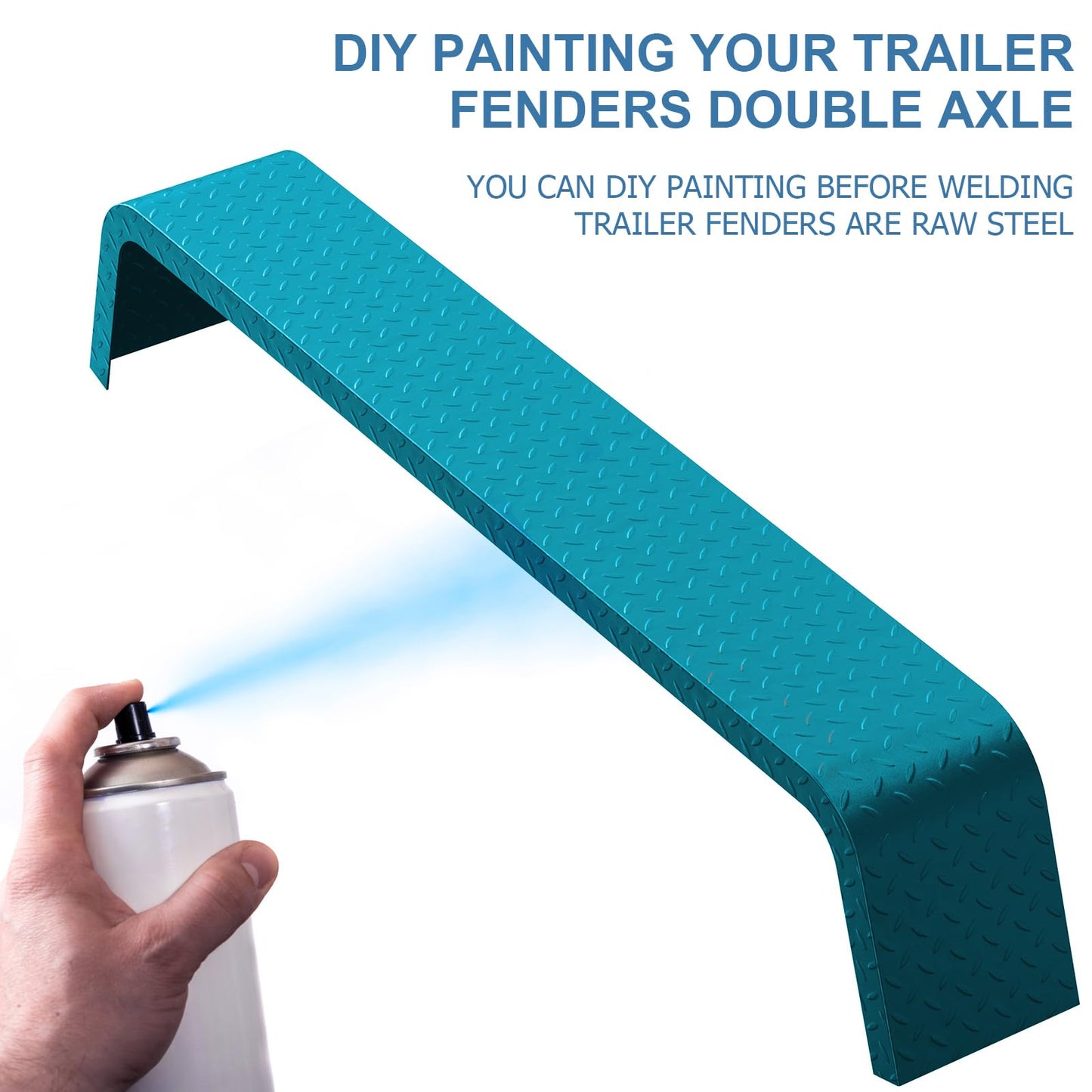 2 Pack Tandem Axle Trailer Fenders Fit for 13"-15" Tires,72-7/8"x10-1/4"x13" Heavy Duty Steel Trailer Fenders Double Axle Car Hauler,Cargo,Utility,Landscape Trailer