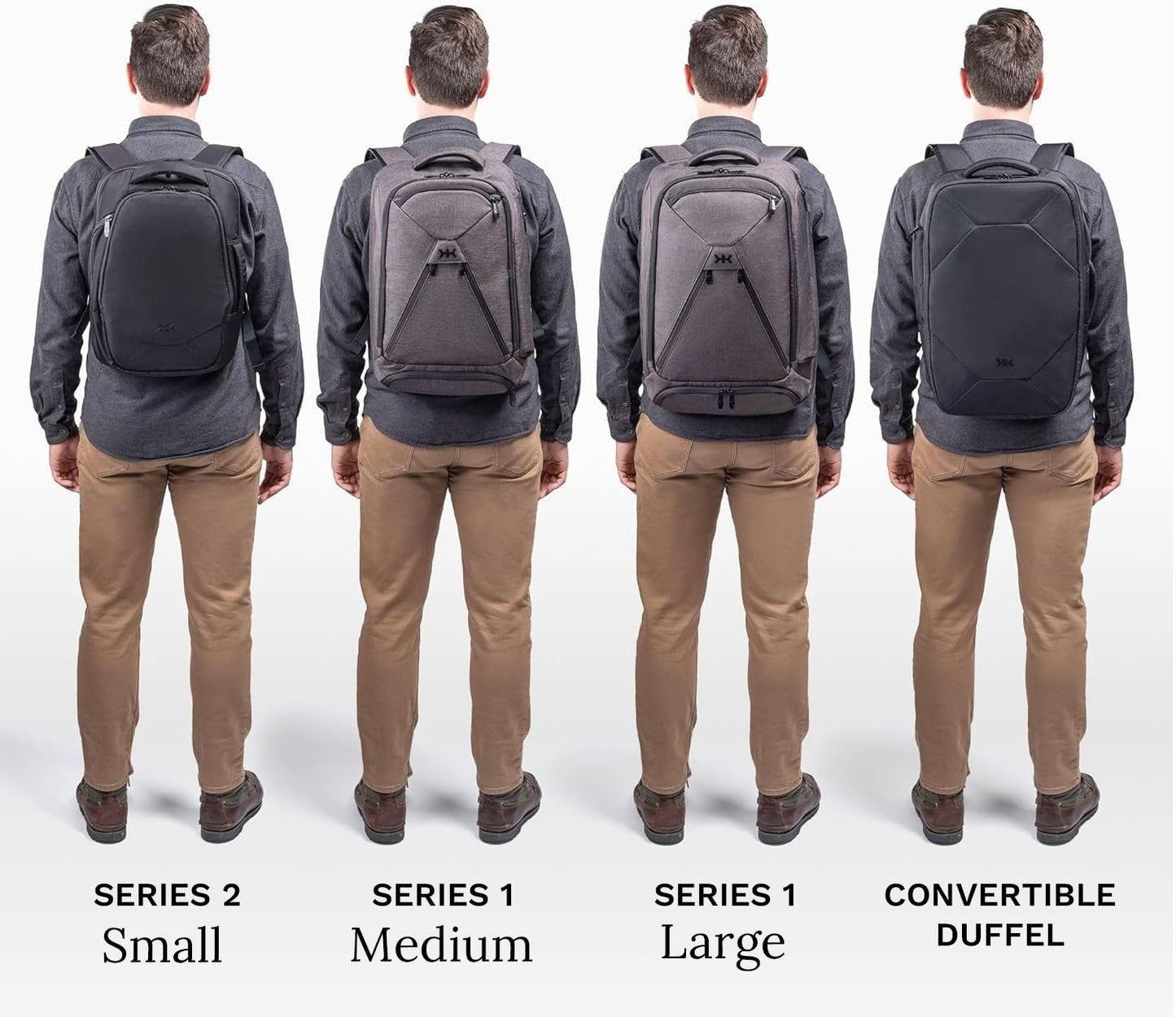 Knack Series 1 Laptop Backpack Fits up to 15 Inch - Knack Bags Carry-On Backpack, TSA Approved, Expandable Travel Backpacks With 3 Day Outfit Capacity (Indigo Blue, Medium)