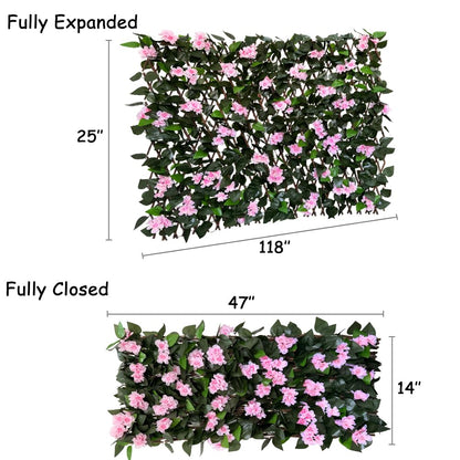Expandable Fence Privacy Screen for Balcony Patio Outdoor,Decorative Faux Ivy Fencing Panel,Artificial Hedges