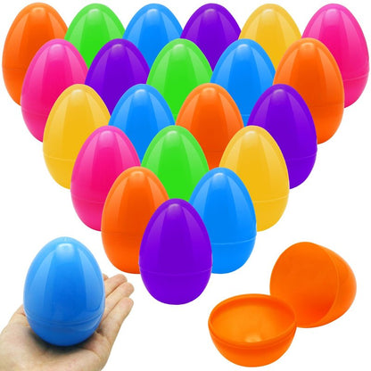 ZMCINER 36 PCS 3.55” Plastic Easter Eggs Fillable Plastic Easter Eggs Bulk Colorful Bright Easter Eggs Empty Perfect for Easter Egg Hunt, Easter Basket Stuffers, Easter Party Favor, Classroom Prize