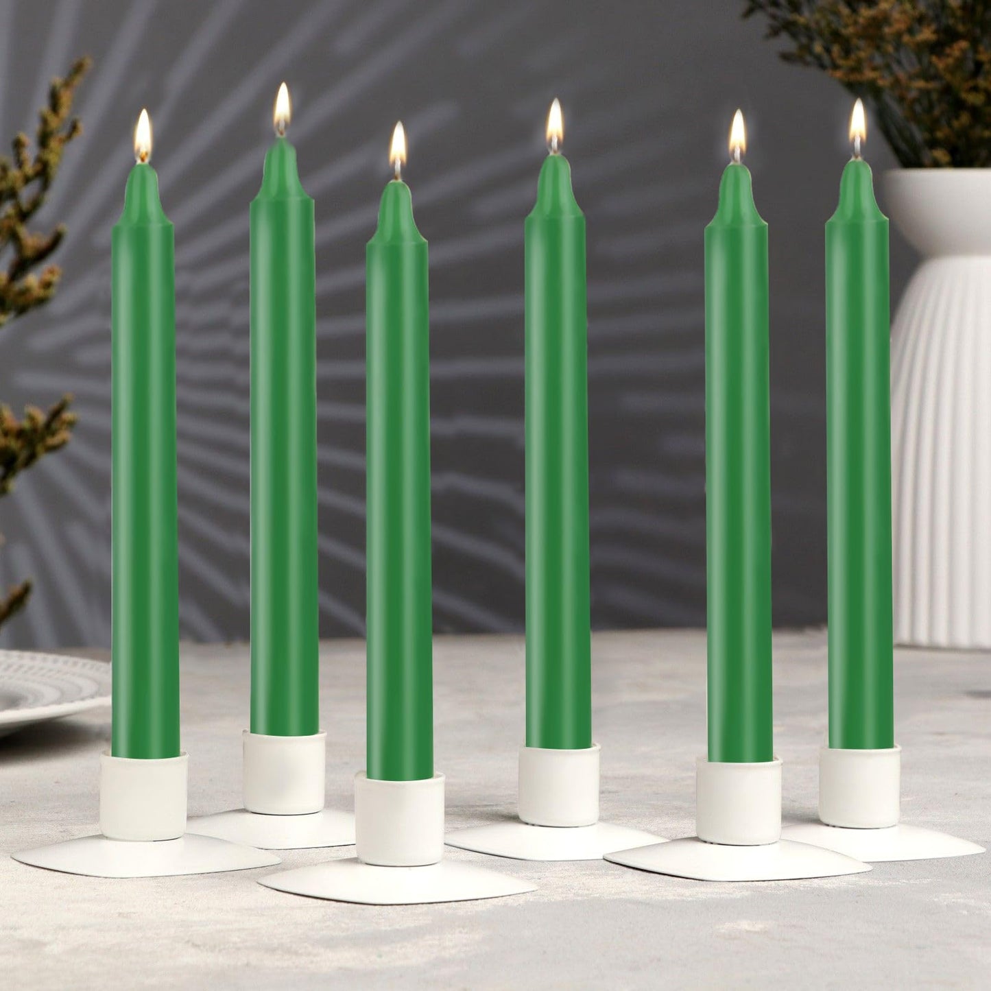 24 Pack Green Spell Chime Candles – Premium Mini Unscented Taper Candles for Rituals, Prayer, Meditation, Altar, Spells – 4" Tall – Ideal for Witches & Spiritual Practices