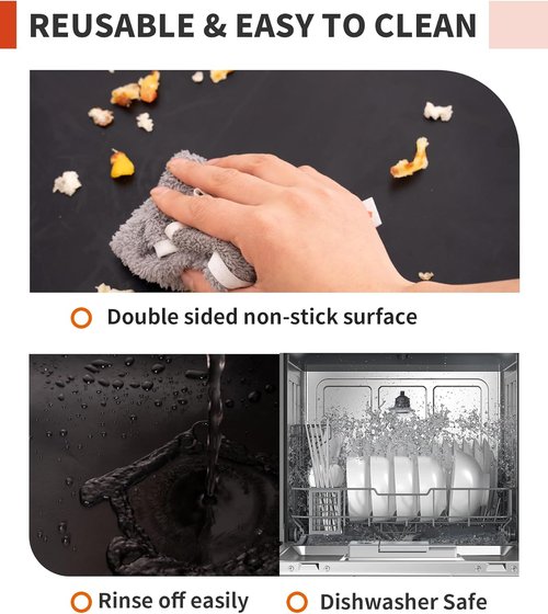Heavy Duty Oven Liners by [Brand Name] - Non-Stick, Reusable 17x25" Mats for All Ovens | BPA & PFOA Free, Dishwasher Safe