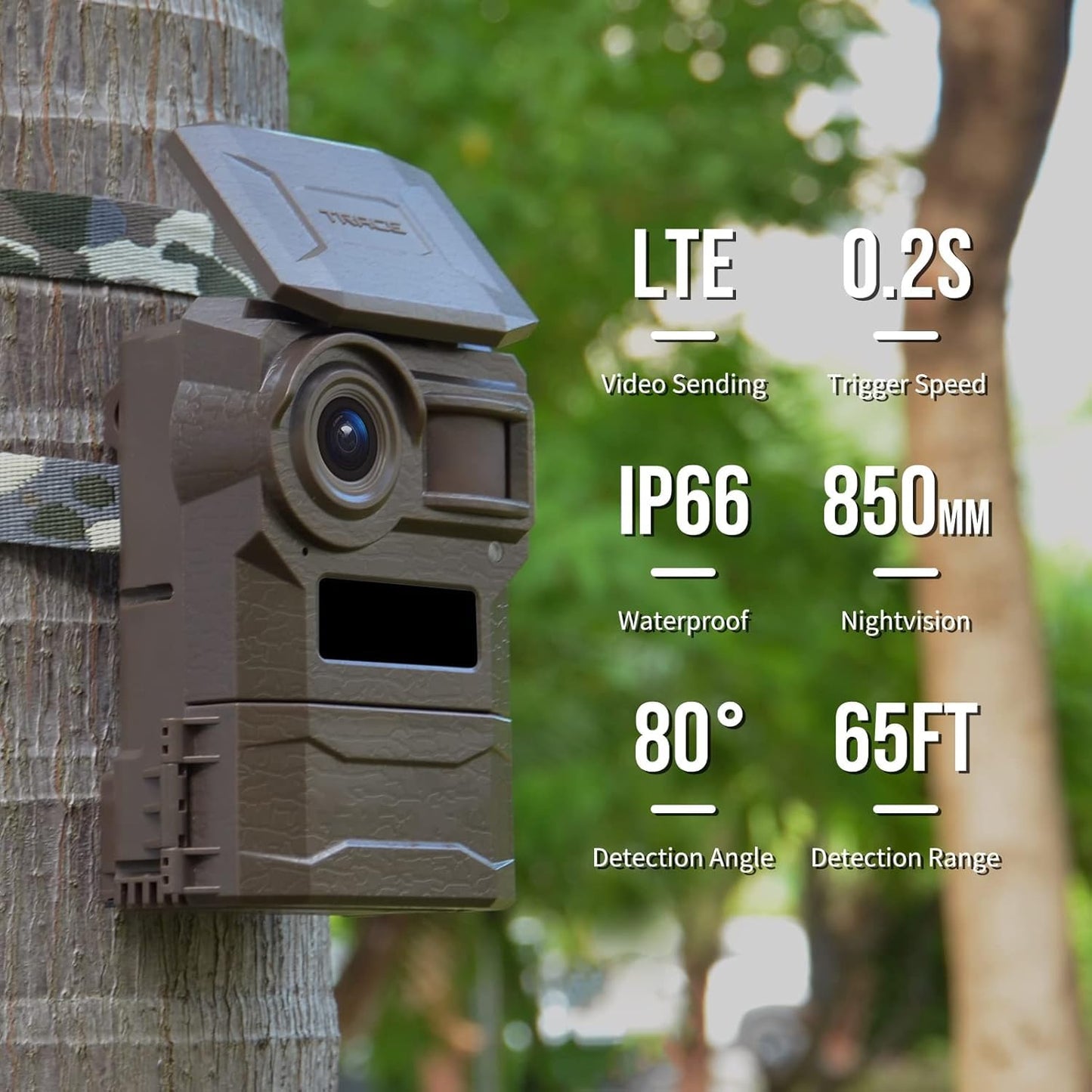 WingHome Upgraded 4G Cellular Trail Camera with UHD Quality Video, 0.2s Trigger, 32GB in-Built & SIM Card, IP66 Waterproof, No Glow Night Vision, for Hunting, Deer Camera (2)