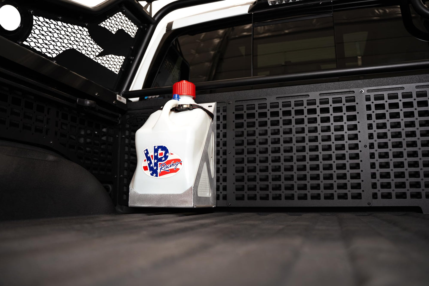 Rago Fabrication 5 Gal Gas Jug Holder | Designed for Diverse Applications Such as Truck Bed, Garage, Trailer, Vehicle Molle Panels & More | Compatible with Rago, ADD Offroad, DV8 Offroad Molle Panels
