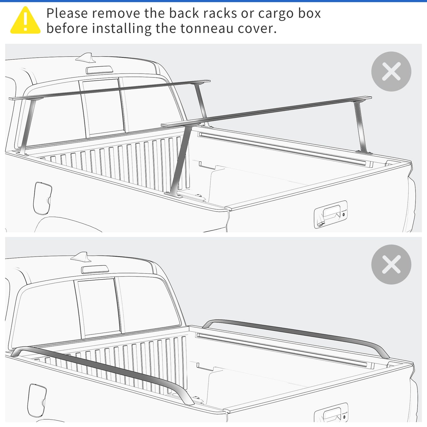 oEdRo Upgraded Soft Tri-fold Truck Bed Tonneau Cover On Top Compatible with 2014-2018 Chevy Silverado 1500 / GMC Sierra 1500 with 5.8ft Bed, Fleetside