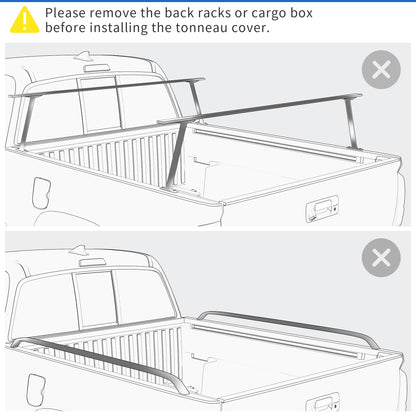 oEdRo Upgraded Soft Tri-fold Truck Bed Tonneau Cover On Top Compatible with 2014-2018 Chevy Silverado 1500 / GMC Sierra 1500 with 5.8ft Bed, Fleetside