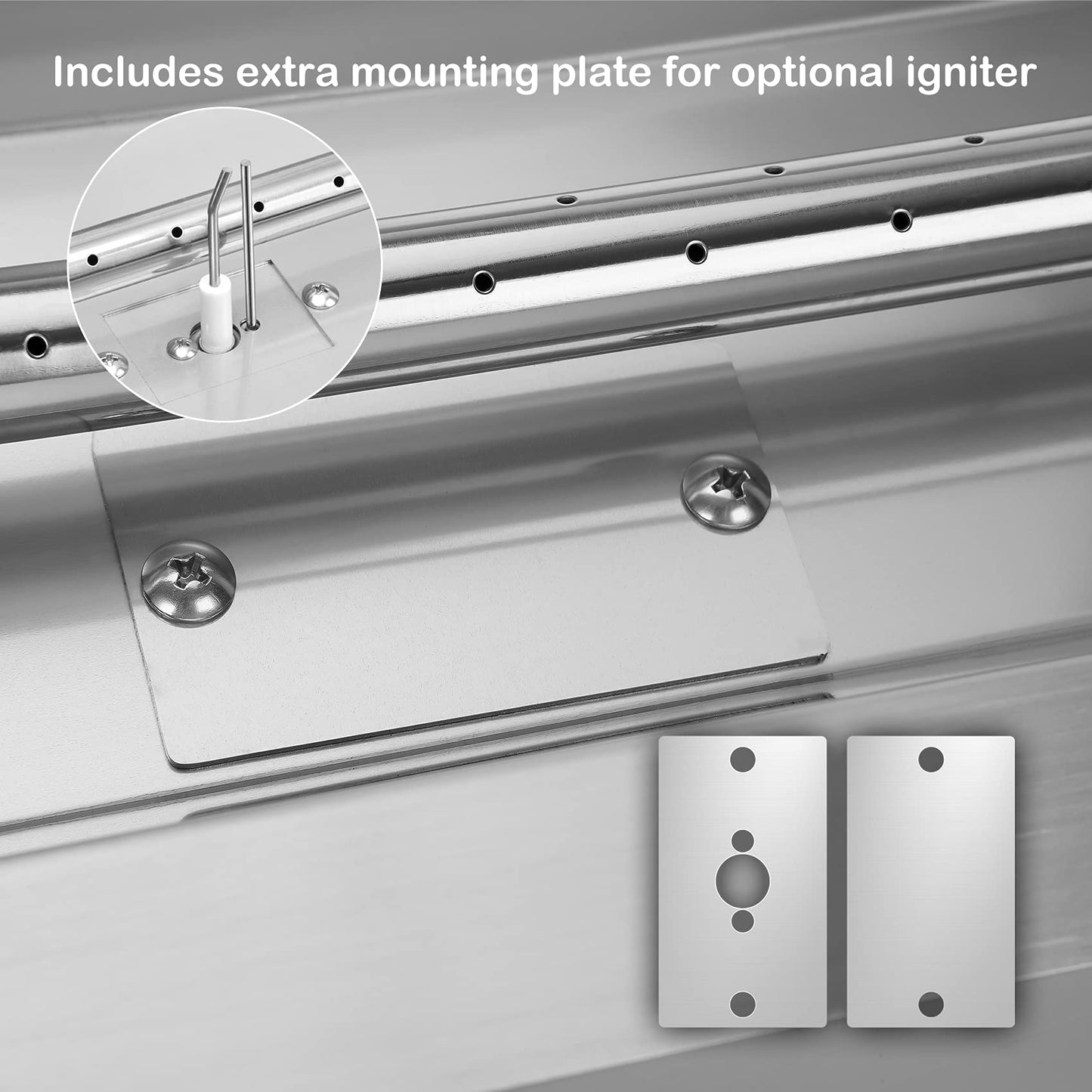 Stanbroil 30 x 6 Inch Linear Drop-in Fire Pit with Spark Ignition Kits, 304 Stainless Steel Gas Firepit for Outside DIY Firepit - Propane Gas Version