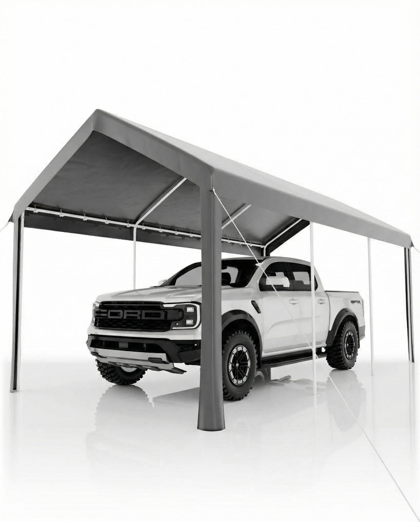 GAOMON 10X20 Carport, Heavy Duty Carport,Car Canopy Garage Boat Shelter Party Tent, Waterproof Portable Car Canopy for Truck, Boat, SUV，Grey/Yellow