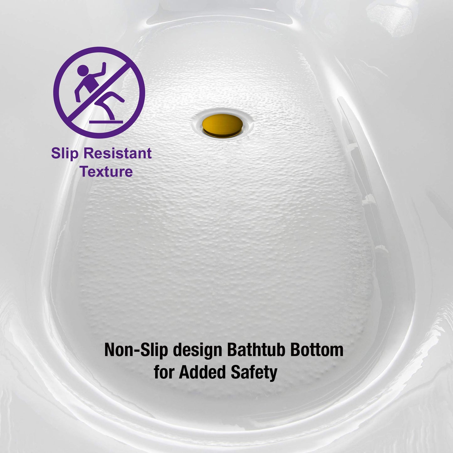 WOODBRIDGE BTA1517-BG-Drain &O Bathtub, Brushed Gold