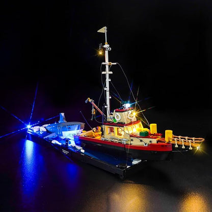 BrickBling LED Light Kit Compatible with Lego Jaws Creative Lighting Compatible with Lego 21350-No Bricks (Classic Version Light)