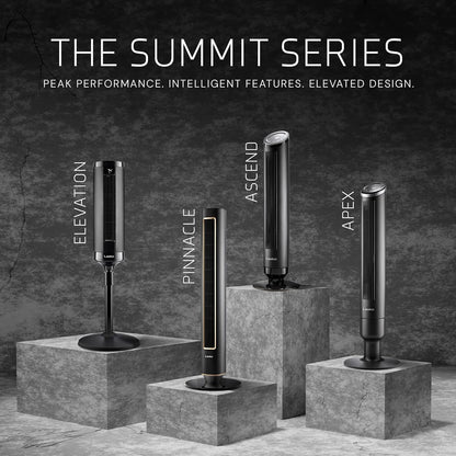Lasko Elevation Tower Fan for Bedroom, Office, and Living Room - 42”-54” Adjustable Height Cooling with 31 ft/s Airflow and 90° Oscillation- Quiet 28 dB Operation - Remote Control - Black