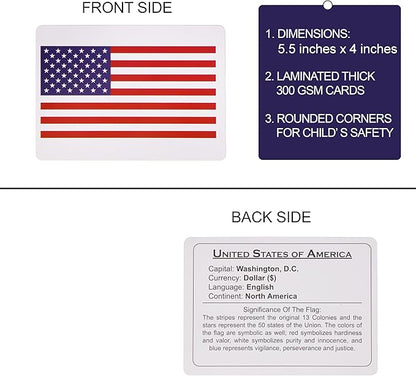 World Country Flags Flash Cards for Kids Currency Flash Cards 195 + 195 = 390 Educational Country Geography Games Cards