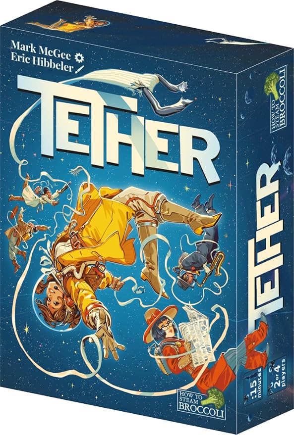 Tether - 2 Player Game for Adults - Small Box Makes it The Perfect Travel Board Game - Unique Mirror Deck Gameplay Where Perspective Matters - Can be Played by Two Teams