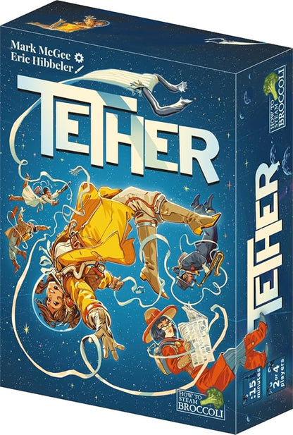 Tether - 2 Player Game for Adults - Small Box Makes it The Perfect Travel Board Game - Unique Mirror Deck Gameplay Where Perspective Matters - Can be Played by Two Teams