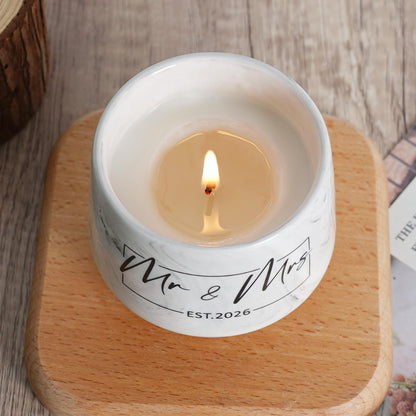 Wedding Gifts - Mr and Mrs Gifts-Wedding Gift for Couples 2026 - Bridal Shower Bride Gift for Married Newlywed - Just Married for Newlywed Couple Bride - Lavender Scented Candles 6 Oz