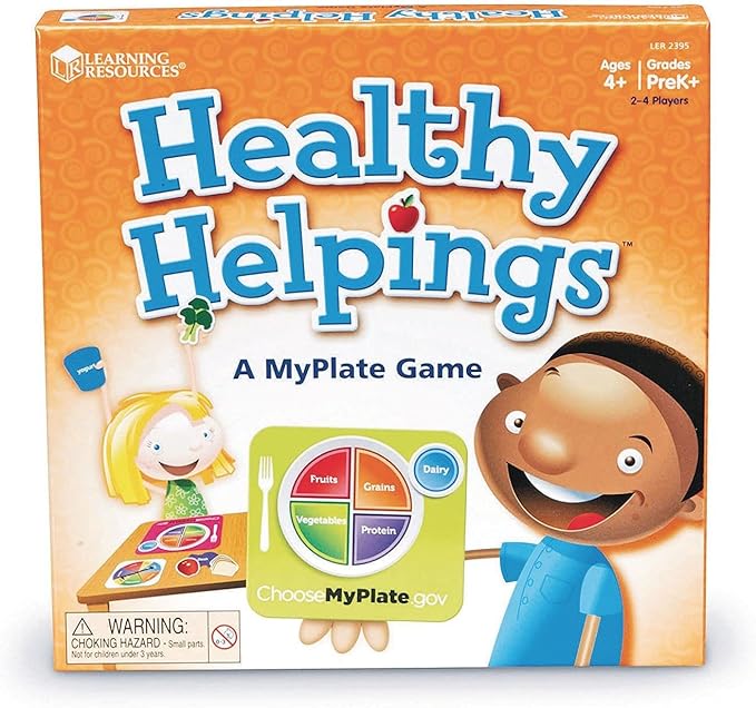 Learning Resources Healthy Helpings A Myplate Game 2-4 Players 56 Piece Set Ages 4+
