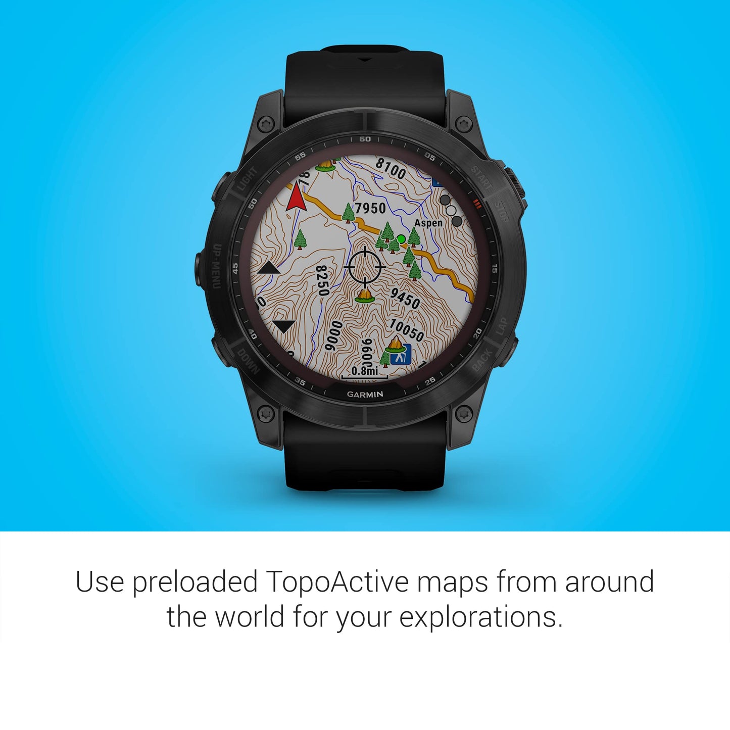 Garmin fenix 7X Solar, Larger sized adventure smartwatch, with Solar Charging Capabilities, touchscreen outdoor watch with GPS, Black Titanium with Black Band (Renewed)