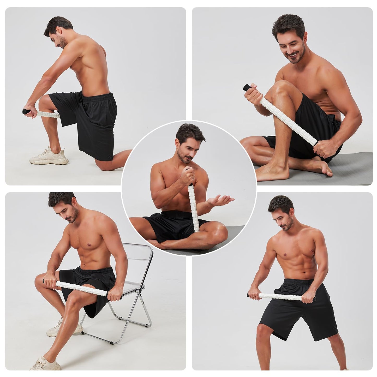 Muscle Roller, Massage Roller Stick for Athletes, Help Reducing Muscle Soreness Cramping Tightness Leg Arms Back Calves Muscle Massager