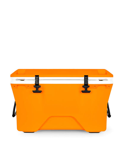 Camco Currituck Tangerine and White 30 Quart Cooler - Rugged Exterior Made for Camping, Hunting, Fishing and Tailgating - Comes with Cooler Basket (51757)