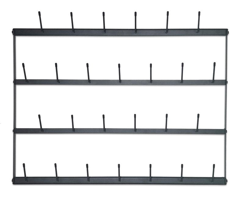 Claimed Corner Mug Rack with Sturdy Steel Frame, Matte Black Finish, Removable Rubber Caps, Wall Mounted (Horizontal 34" x 23.5")