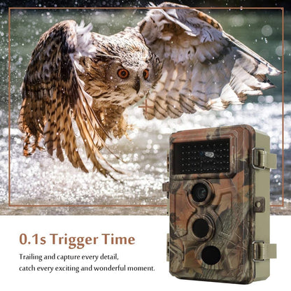Folgtek 3-Pack Trail Cameras Wildlife Cam 64MP 1296P HD Video Night Vision & 0.1s Trigger Time Motion Activated IP66 Waterproof, 120°Wide Angle Time Lapse & Password Protection for Outdoor Hunting