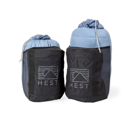 HEST Packable Down Comforter for Camping, Double Size - Warm Outdoor Puffy Blanket, Down Blanket with 50-L Tote, Hydrophobic Duck Down - Perfect for Hiking, Camping, Backpacking & Outdoor Adventures