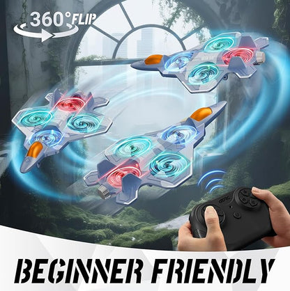 RC Planes with 3 Batteries for Kids Adults Foam Remote Control Airplane Jet Helicopter Drone Toys for Kids Adults 8-12 12-16 Remote Control Plane Airplane Toys with Led Lights