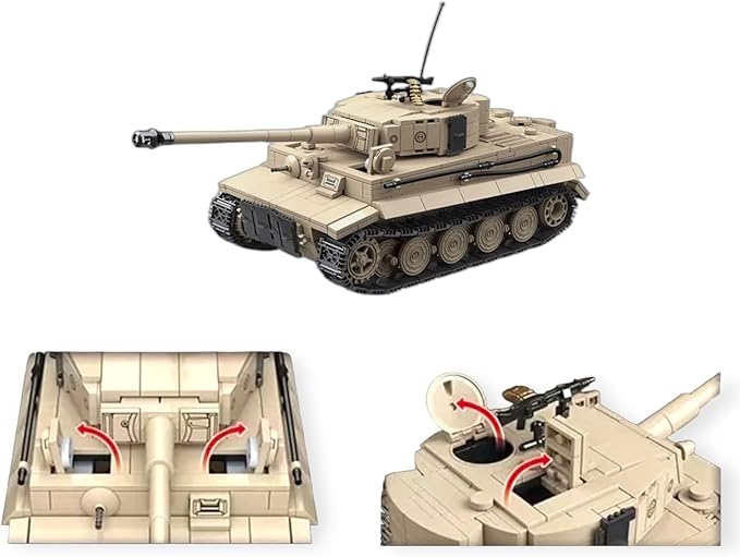 General Jim's WW2 Tiger I Heavy Tank - Authentic Replica Building Blocks Set (1361 Pieces)