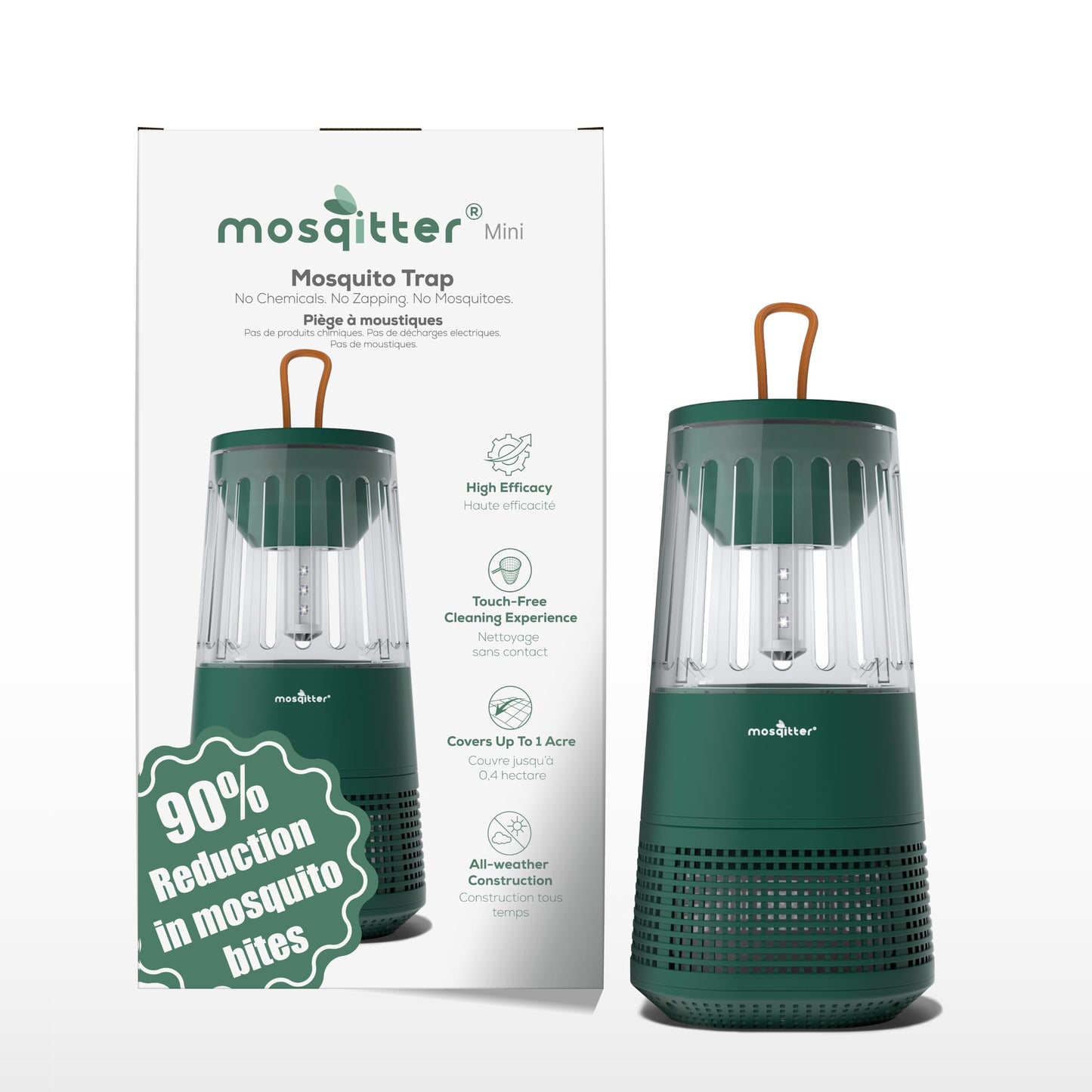 Mosquito Killer Outdoor, Indoor Flying Mosquito Trap, 1 Acre Coverage, Flying Insect Trap, Indoor Bug Catcher Plug in, Compact Mini Size