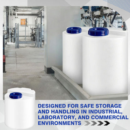Lounsweer 16 Gallon (60l) Hdpe Chemical Storage Tank for Chemical Feeder & Dosing Systems, Thick-wall Polyethylene Solution Tank, Leak-Resistant Industrial Liquid Container
