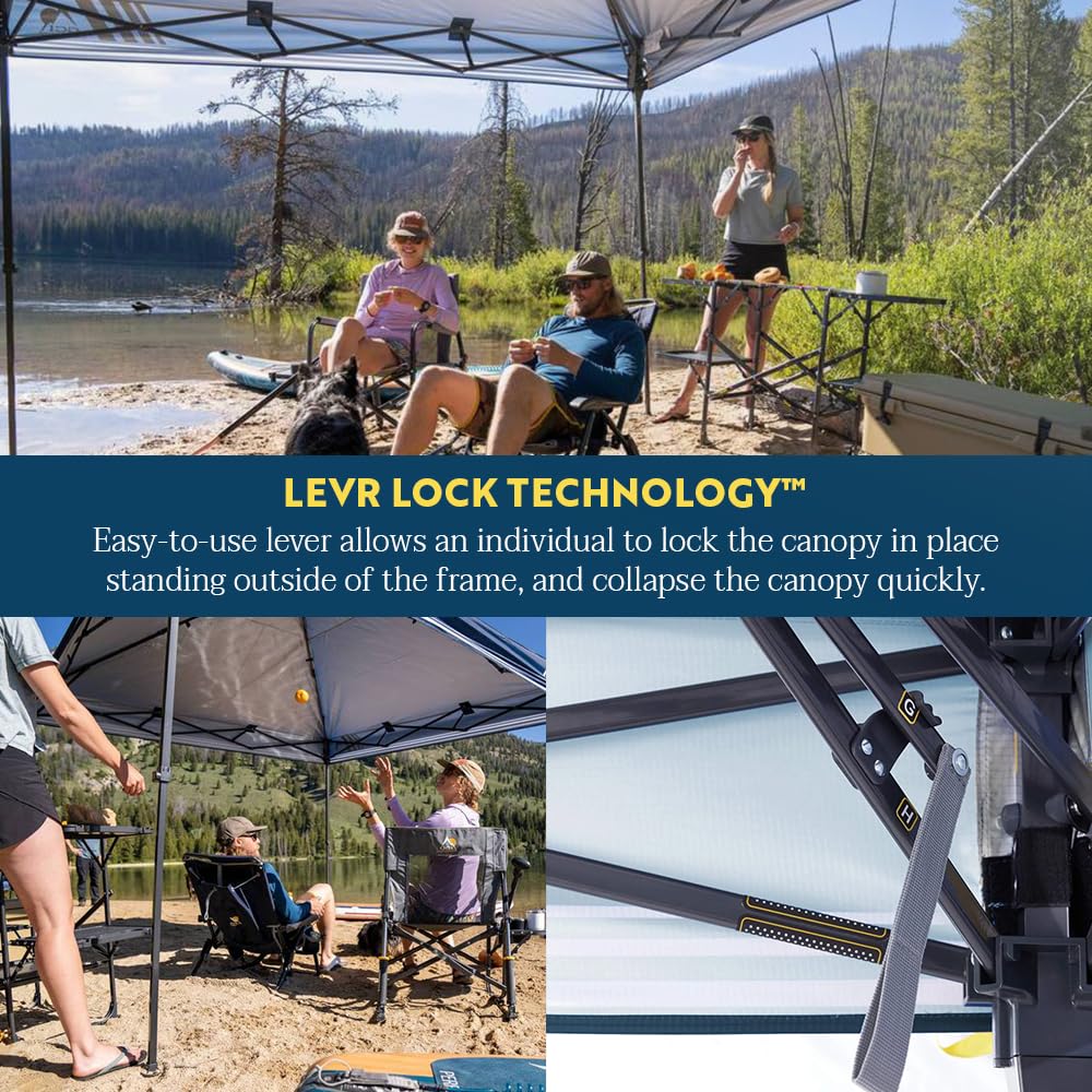 GCI Outdoor LevrUp Pop Up Canopy Tent, 10x10, Navy