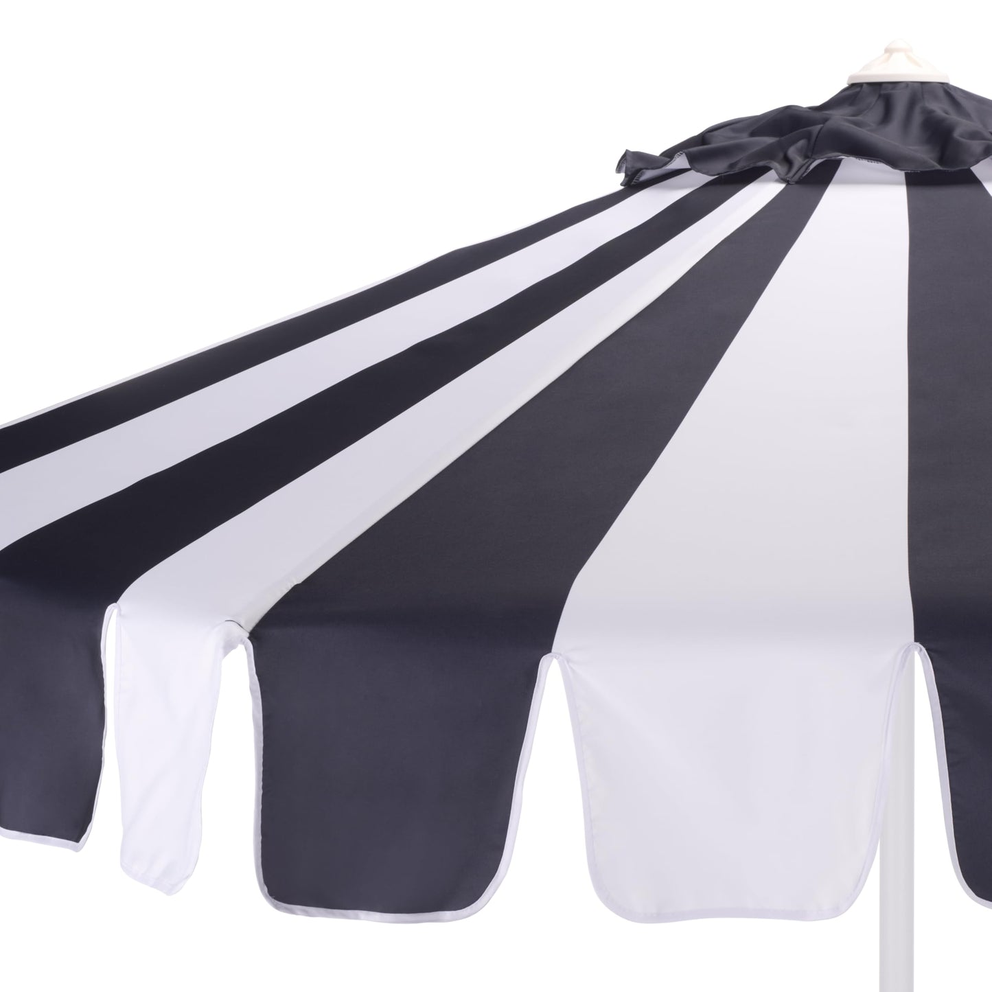 SAFAVIEH Outdoor Patio Furniture Collection – Meze 9 Ft Crank Patio Umbrella, Navy Stripe & White Pole, Market Umbrella with Crank Lift (PAT8023B)
