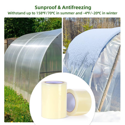 Ohuhu 4 Tiers 11 Shelves Greenhouses with 3" x 98' Repair Tape, Outdoor Walk-in Green House with Reinforced Clear Plastic Film Tape