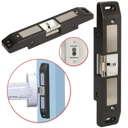 MENGQI-CONTROL TCP/IP Network 4 Door Smart Access Control Panel System Electric Strike Lock for Push Panic Bar Device Emergency Door, RFID Keypad Reader Enroll USB Reader 110V Power Supply Box