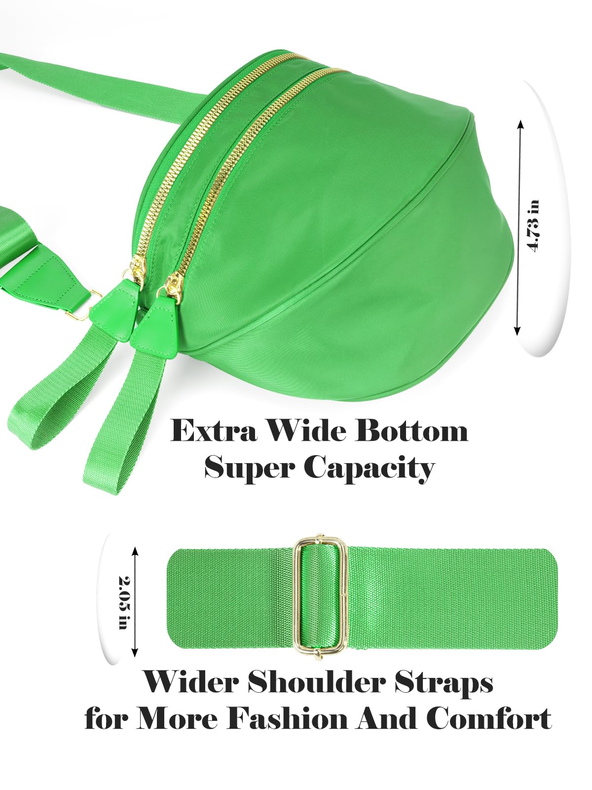 Pure Colour Crossbody Bag Bum Bag for Women,Spacious Purse Fanny Packs Belt Bag,Oversized Bum Bag (Colour Bum Bag-Beige)