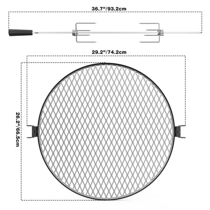 Onlyfire Santa-Maria Style Rotisserie Rotating System for Solo Stove Yukon 27" Smokeless Fire Pit
