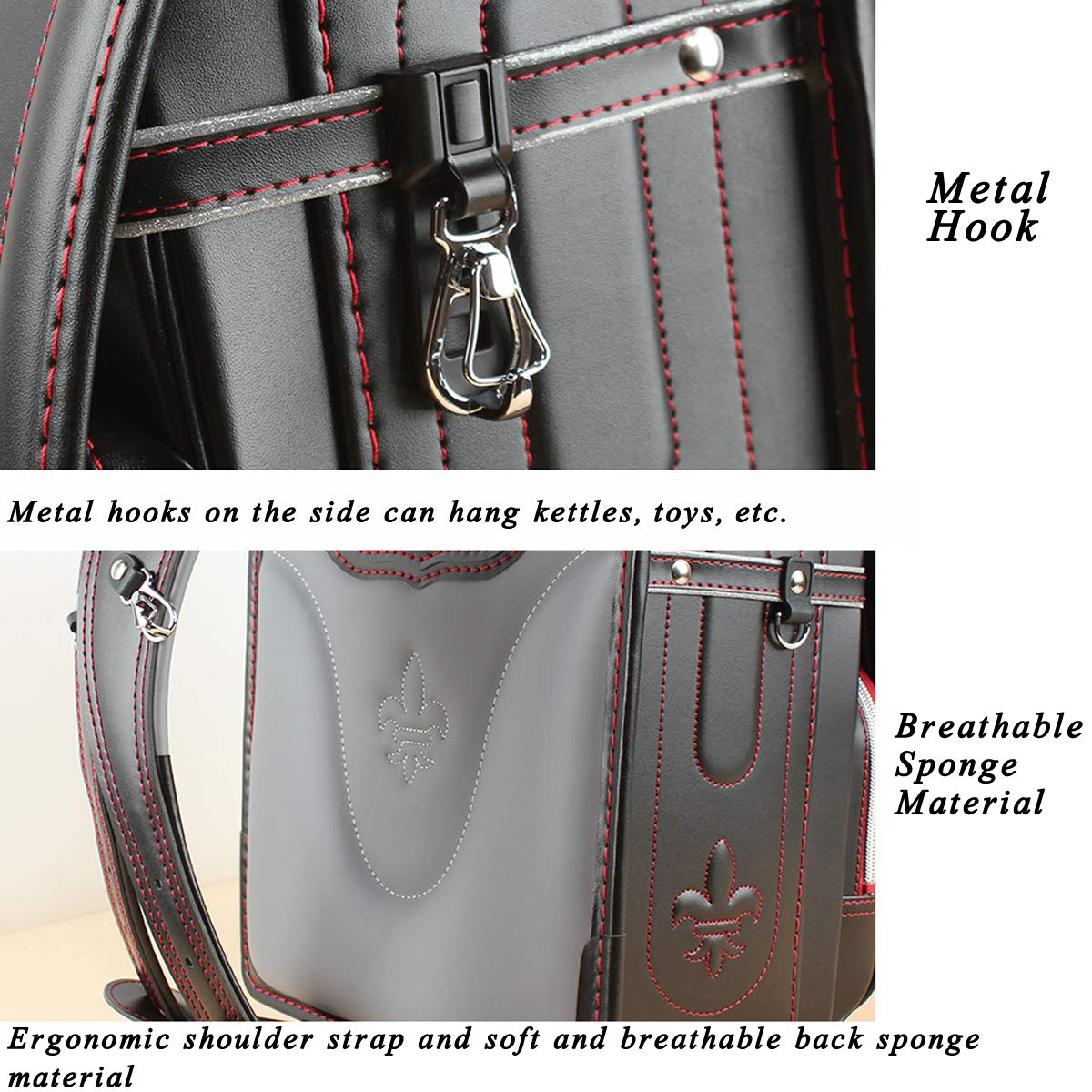 MilWorld ransel randoseru blue backpack japanese automatic school bags Senior waterproof PU leather